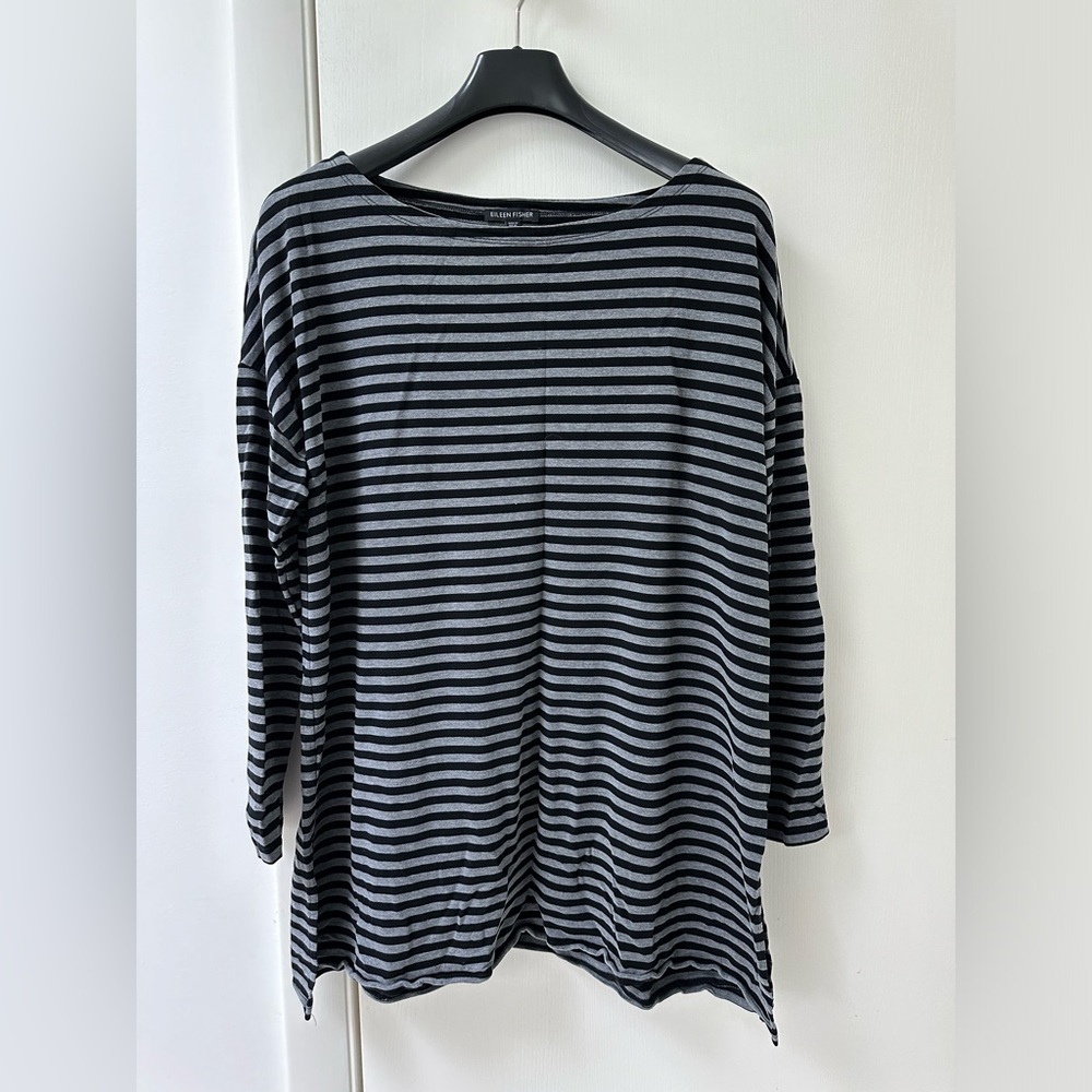 Eileen Fisher striped tunic size L